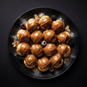 Profiteroles con Dulce de Leche