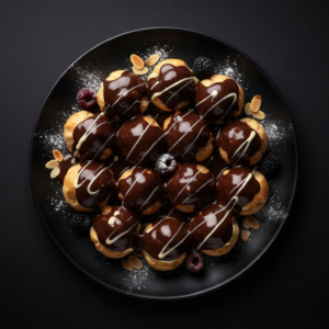 Profiteroles con Chocolate