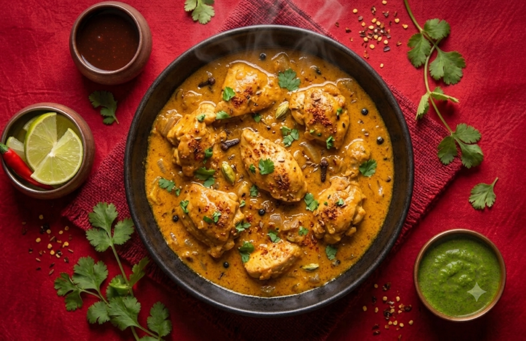 Pollo salsa curry