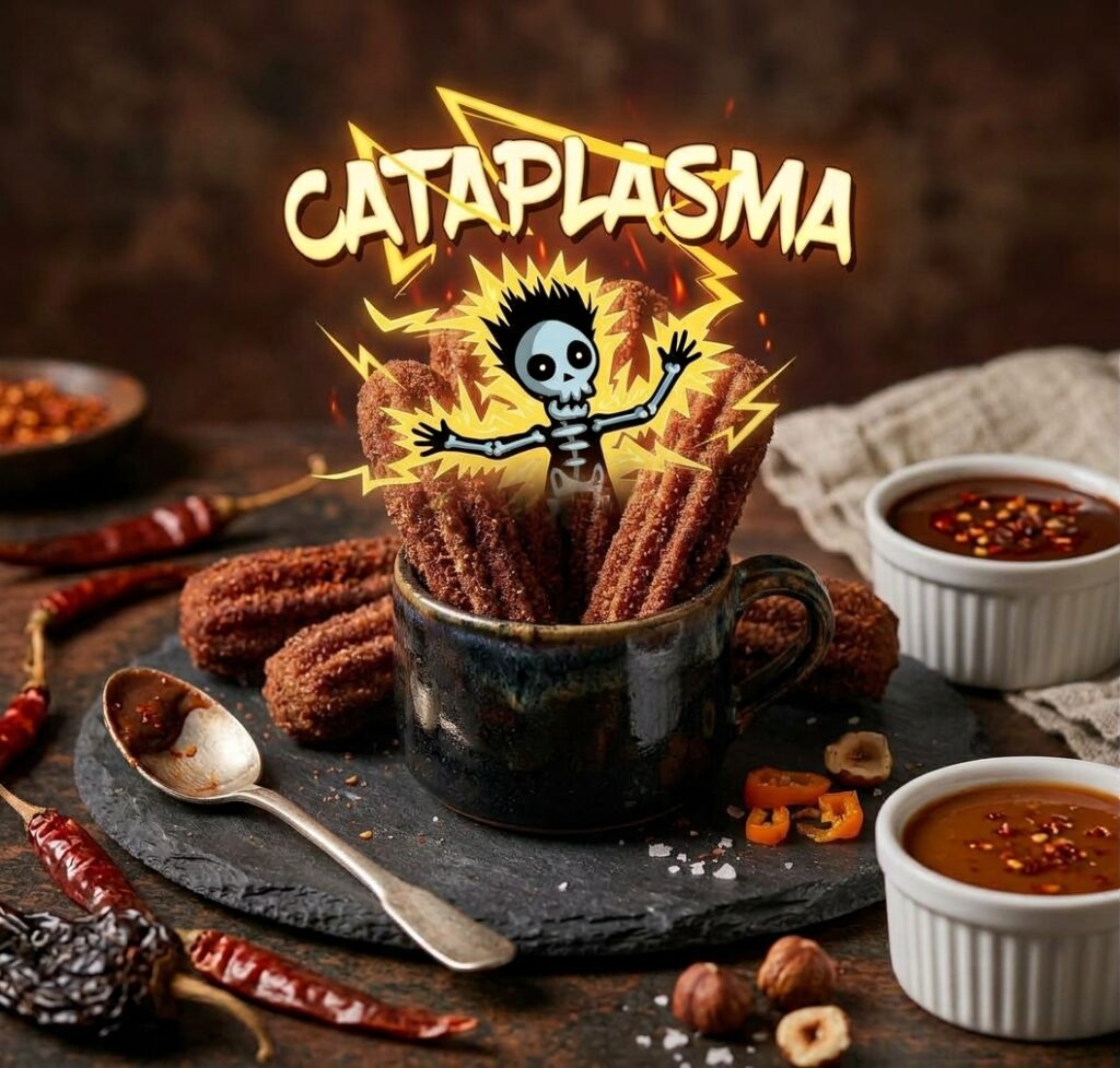 Churros con chocolate picante